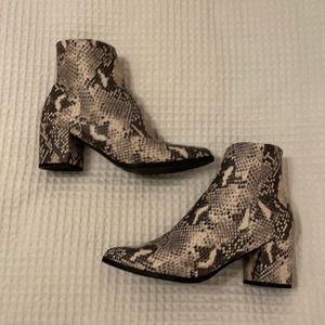 Madden Girl Dafnii Snakeskin Booties